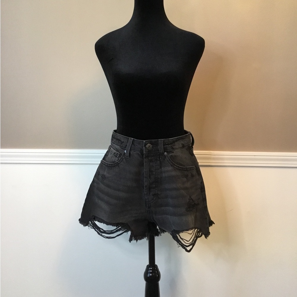 Wild Fable Black Distressed Jean Shorts